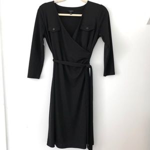 *SALE***Petite black wrap dress